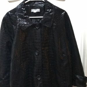 Birch Hill Faux Alligator Black Jacket - Size 2X